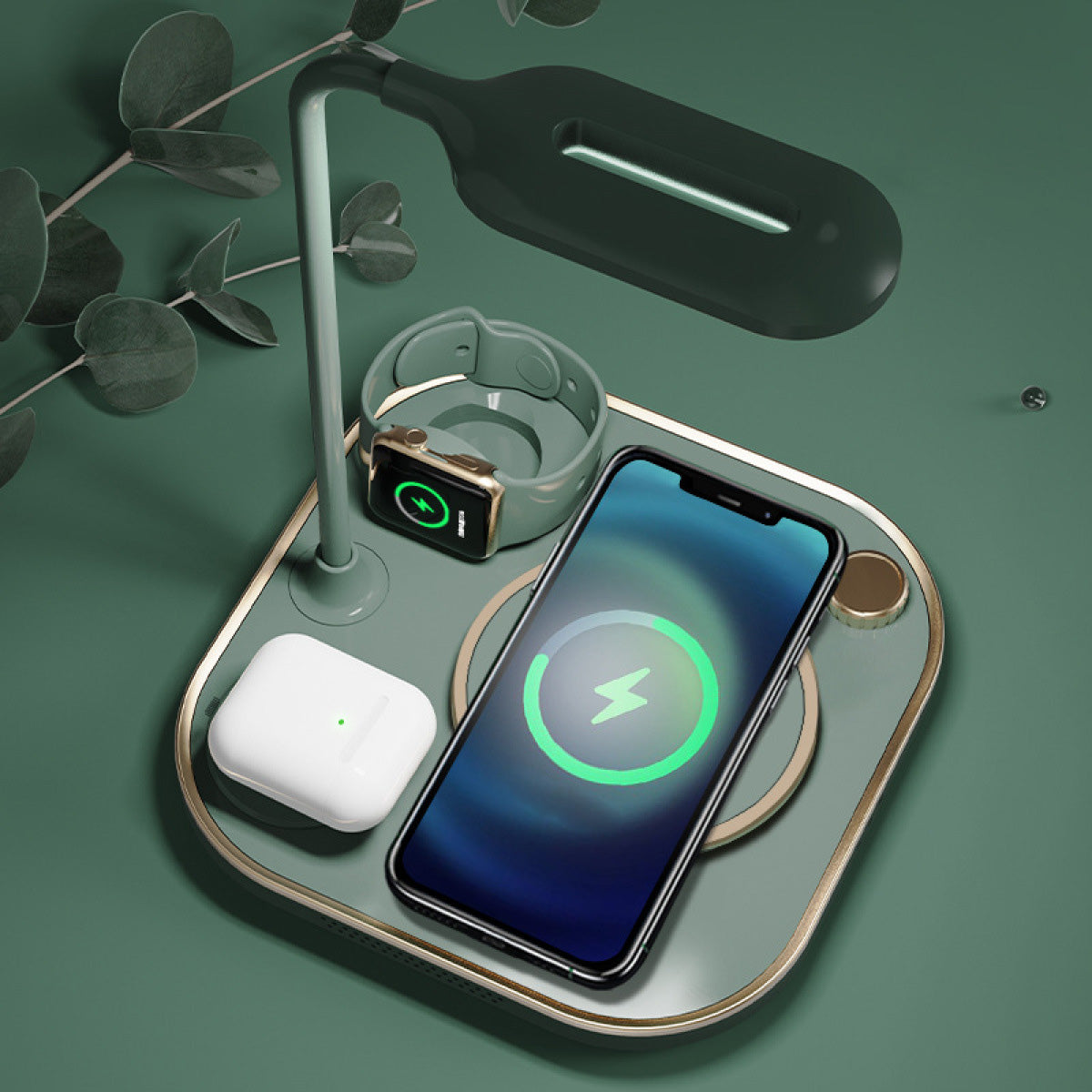 VersaGlow Charging Beacon: Three-in-one Wireless Magnetic Charger Lamp