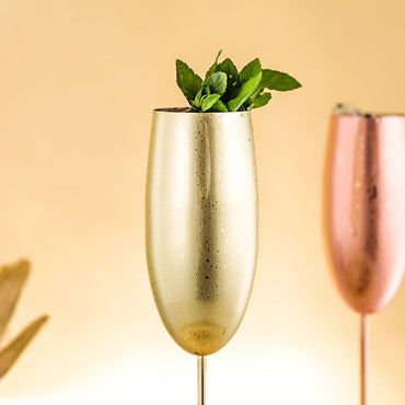 Premium Stainless Steel Champagne Goblets | Elegant English Design for Celebrations
